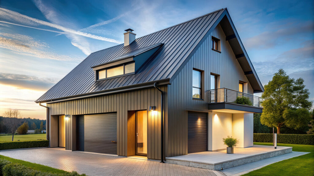 A home with a steel roof